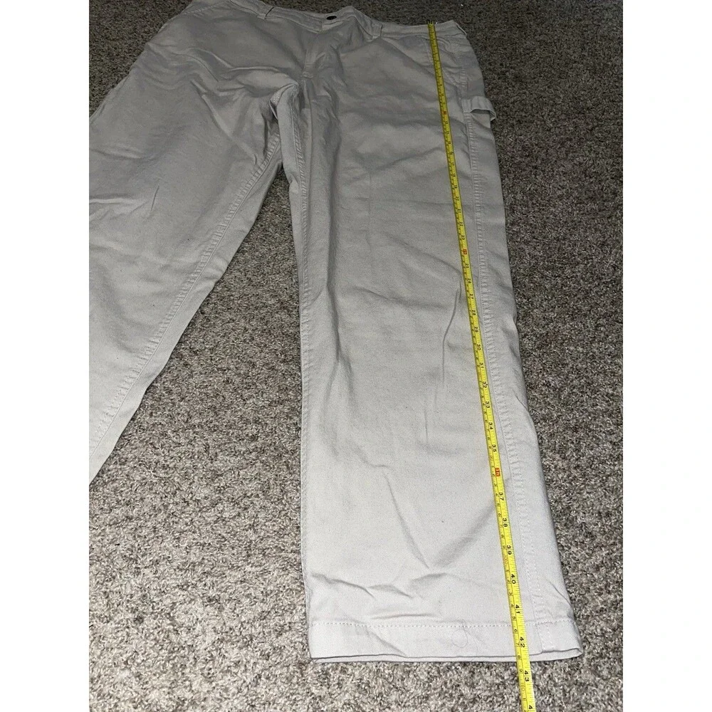 Lands End Khaki Cargo Jeans 40x32